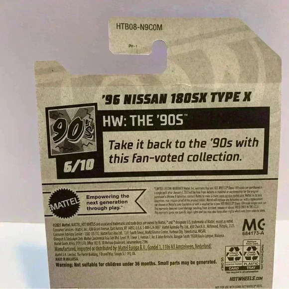 2024 Hot Wheels '96 NISSAN 180SX TYPE X Case M HW:THE 90s 211/250 - Picture 10 of 16